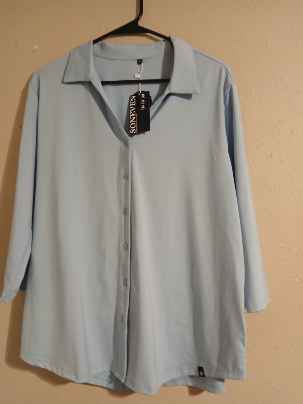 Soneven Light Blue Button-Down Shirt